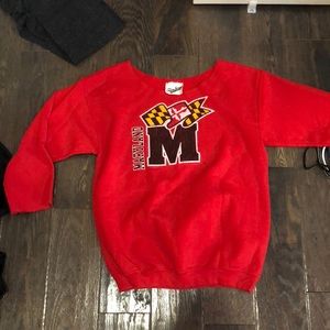 Maryland university red sweatshirt